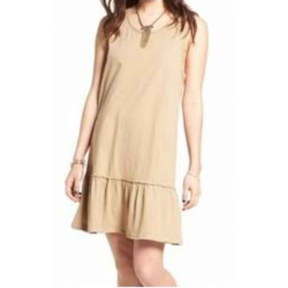 NWT Free People Neutral Beige Small Shift Dress
